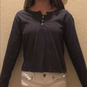 Blue long sleeve tee